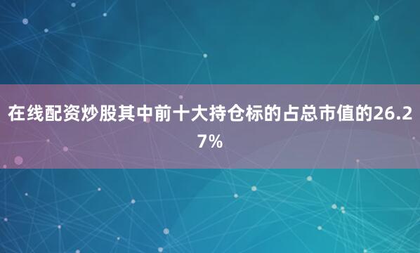 在线配资炒股其中前十大持仓标的占总市值的26.27%