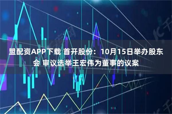 盟配资APP下载 首开股份：10月15日举办股东会 审议选举王宏伟为董事的议案
