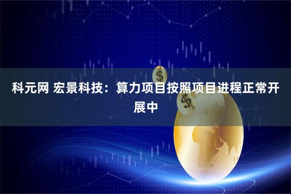 科元网 宏景科技：算力项目按照项目进程正常开展中